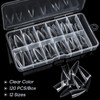 Ranrose 120PCS Short Nail Tips,Short Soft Gel Stiletto Nail Tips