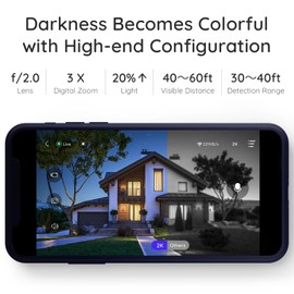 CURISEE Wireless Outdoor Security Camera Wireless 2K Camera for Home Security Battery Security Cameras 2.4GHz WiFi Smart Motion Detection,Color Night Vision,Waterproof, Cloud/SD Storage(2 Pack)