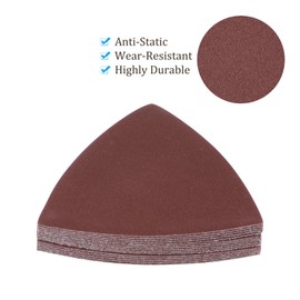 Kozelo Pack of 15 Mouse Sander Detail Sandpaper - [1000 Grit, 3-1/8 Inch], Triangular Velcro Sanding Pads for Wooden Furniture Polishing, Aluminium Oxide Sandpaper