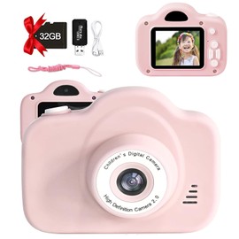 Kids Camera, Children's Camera, Toy Camera, Digital Camera, Toy, Kids Digital Camera, 20 Megapixels, 1080P, Waterproof, Recording, Video Camera, 4x Zoom, Selfie Capture, Timer, Girls, Boys, Birthday,