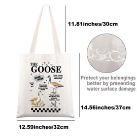 MYSOMY Goose Tote Bag Goose Lover Gifts Goose Themed Gifts Goose Mom Gifts Silly Goose Tote Bag (the goose UK)