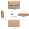 Women's RFID Blocking Bifold Wallet, Vegan Leather, Leaf Pendant Design,