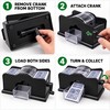 Manual 2-Deck Card Shuffler with Hand Crank, Black Playing Card