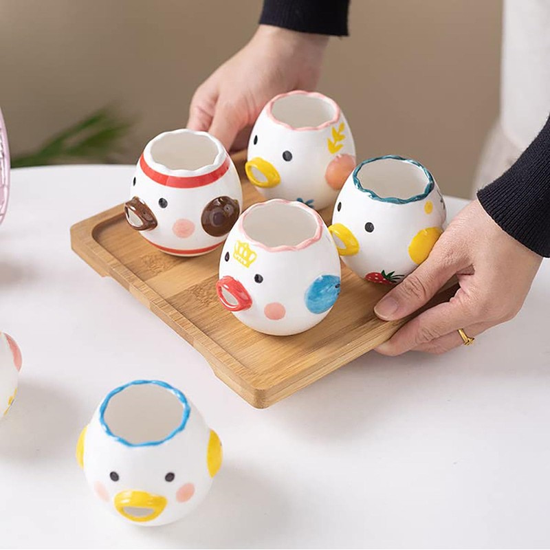 Fnjuucw Cute Egg Separator Creative Ceramic Small Chicken Egg Yolk