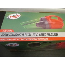 Turtle Wax 100W Handheld Dual 12V Auto Vacuum, 3 Attachments, 13 Ft Cord TW-CV10