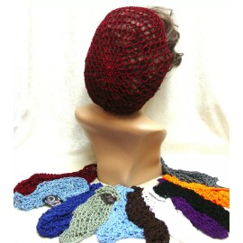 Unbranded Civil War 1940's Renaissance faire  snood 2 CHOOSE COLOR    WINE   GEEEN - Burgundy