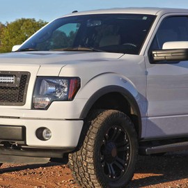 Spec-D Tuning 4PC Front + Rear Factory Style Matte Black Wheel Cover Fender Flares Compatible with 2009-2014 Ford F150 F-150 Pickup Truck