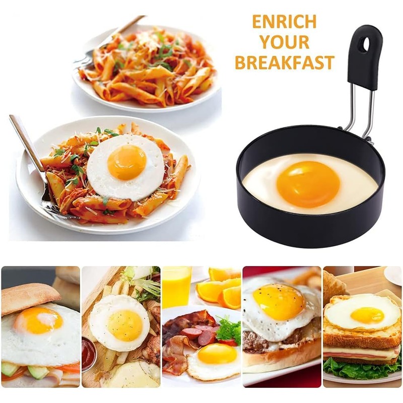 Stainless Steel Egg Rings - 8 Pack- Including 4 Pcs