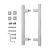 Bathlink 8" Square Shower Door Handle, Back to Back Shower