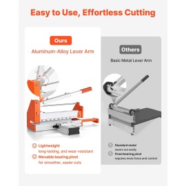 12 Inch Labor-Saving Aluminum-Alloy Lever Telescoping Su 12mm Thick Vinyl Floor Cutter Laminated Flooring Upgraded 12 ModelMax. Cutting Size: 10-13 mm, Blade Size: 12 inch