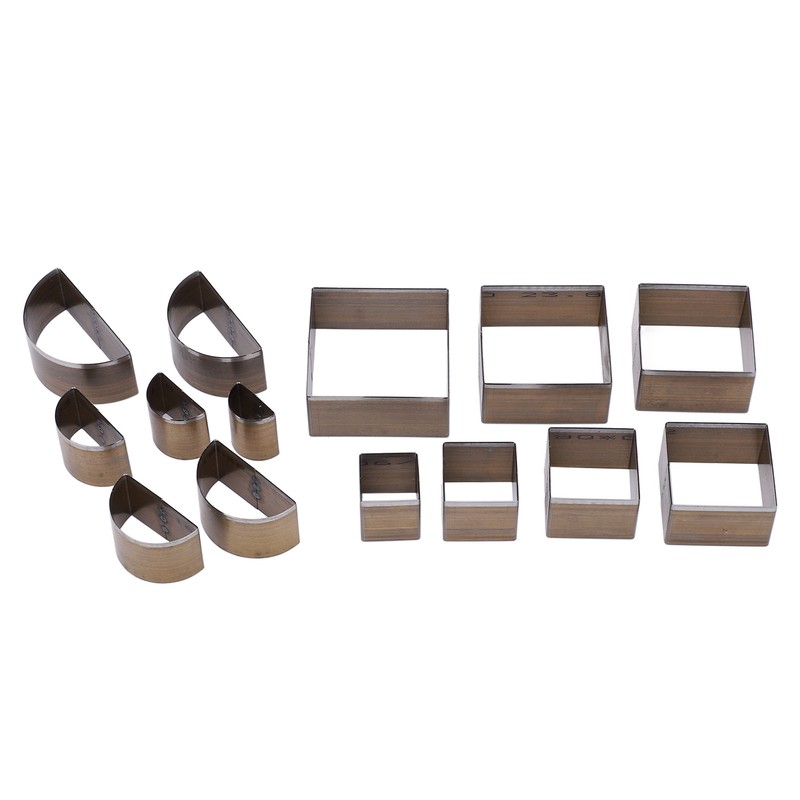 14 Pcs Leather Cutting Mold 2 Shape Exquisite High Carbon