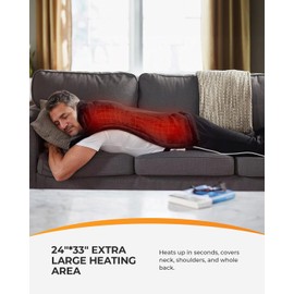 FSA Eligible Items Only List Heating Pad, CooCoCo HSA Store Eligible Heat Pad for Neck and Shoulders and Back, Large Heated Pad w/ 6 Heat Settings, Auto-Off, Gifts for Women Men Dad Mom Wife Husband