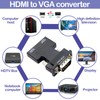 1Set HDMI to VGA with 3.5 mm Audio Cable Black