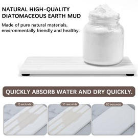 3PCS Stone Drying Tray, Stones Soap Trays, Water Absorbing Stone Tray for Sink, Fast Dry Diatomite Stones Mat, Used for Hand Soaps,Sponge,Toothbrush Holder in Bathroom Counter and Kitchen Sinks
