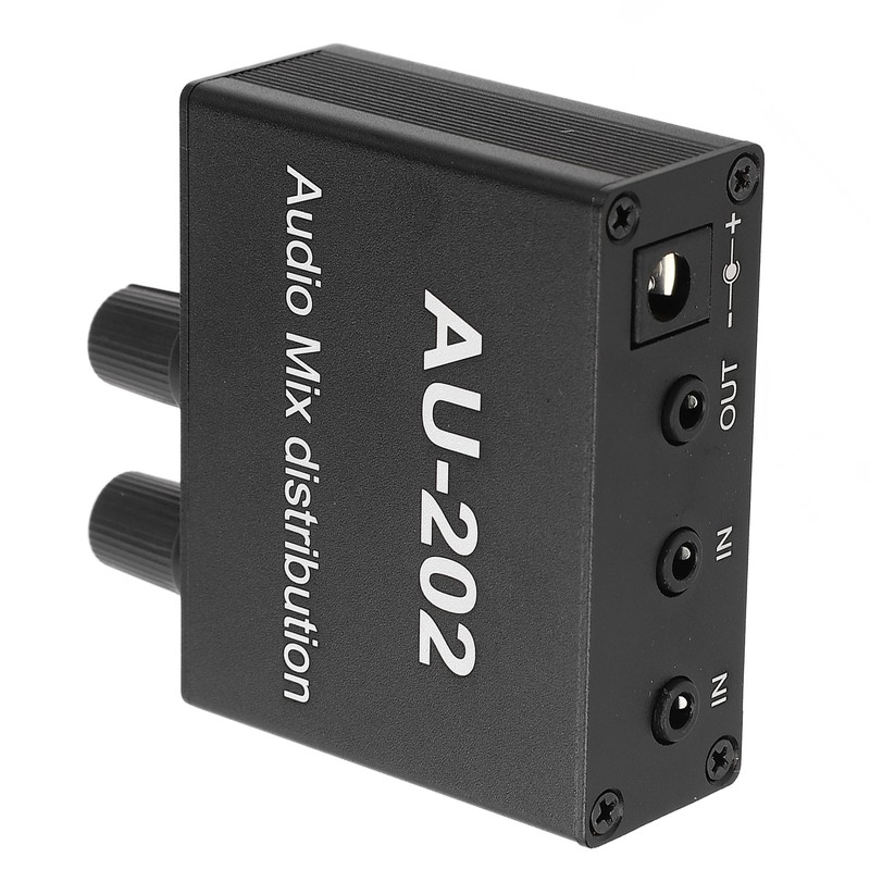 Stereo Mixer Audio Distributor 2 Input 2 Output 3.5mm Jack