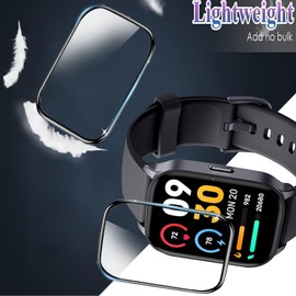 ID208 Plus Smart Watch Screen Protector, [3 Pack] Lamshaw 3D Full Coverage PET Soft Screen Protector Film Compatible for WMK ID208 Plus 1.8 Inches Smart Watch/aeac ID208 Plus/Quican ID208 Plus 1.8 Inches Smart Watch (3 Pack)