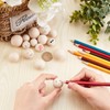 PH PandaHall 53 pcs 3 Sizes Wood Craft Balls, 20mm
