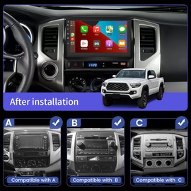 9 Inch Android 13 Car Radio Stereo for Toyota Tacoma 2005-2015 with CarPlay Android Auto, Support GPS Navigation, Steering Wheel Control, Mirrorlink,FM/RDS,5G WiFi, Bluetooth,DSP Radio 2GB+64GB