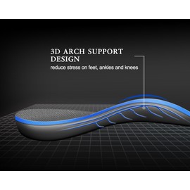 Plantillas ortopédicas para pies planos por NAZAROO, inserciones de zapatos para fascitis plantar, dolor de pie, dolor de talón y alivio de la Pronación para la mayoría de los zapatos y botas para hombre o mujer, gris, Mens 16 - 16 1/2