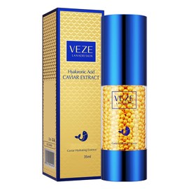 VENZEN Face Moisturizing Hyaluronic Acid Black Caviar Extract Hydrating Facial Essence Anti-Aging Effect 35ml 1.18fl.oz