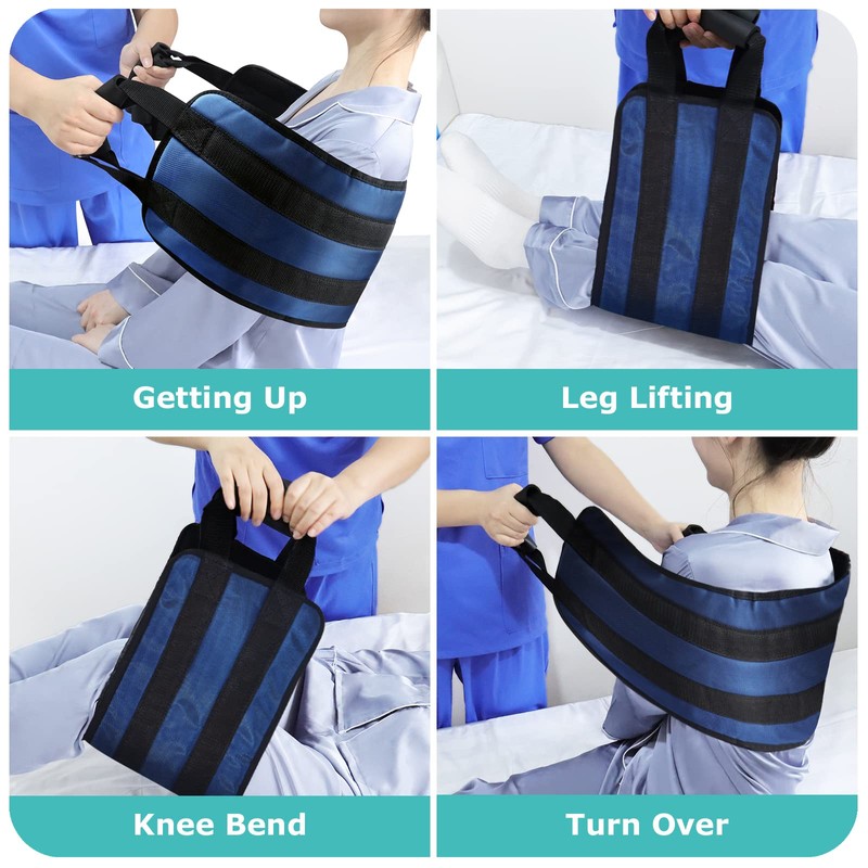 LOSCHEN 80cm Transfer Belt for Patient,Padded Bed Transfer Nursing Sling