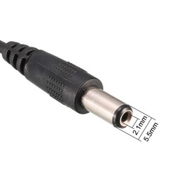 Sourcingmap 1 Female to 2 Male 5.5mmx2.1mm 20cm DC Power Splitter Cable for CCTV Cameras