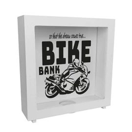 Bike Bank Frame Money Box Made of Wood in Black on the Theme of Motorcycle Buying and Motorcycling Beautiful Money Box Gift for Money Foxes Who Like a Biker's Dreams or