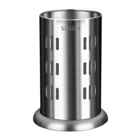 Stainless Steel Utensil Holder Large Capacity Multifunctional Chopstick Spoon with Drain Holes for Kitchen
