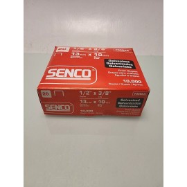 Senco 1/2" x 3/8" Galvainzed Fine Wire Crown Staples 20GA 10,000ct F06BAA N7