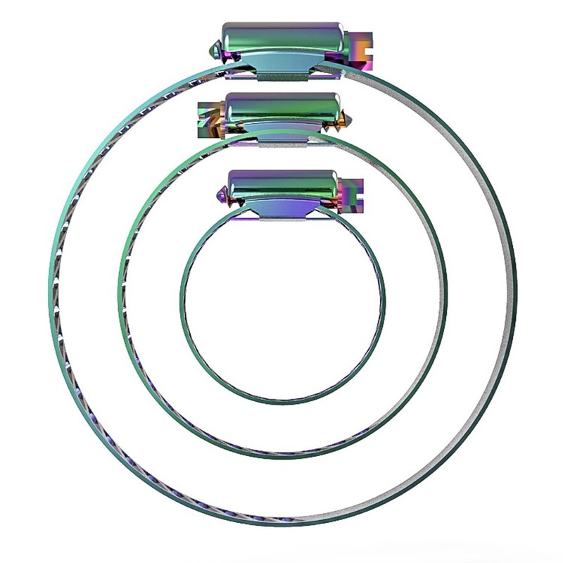 SPIRIT BEAST Hose Clamp, Stainless Steel, Baked Titanium Color, Hose