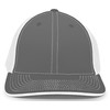 Pacific Headwear Trucker Pacflex Cap, Graphite/White/Graphite, Large