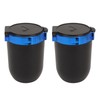 2Pcs Car Ashtray with LED Blue Light Portable Removable Car