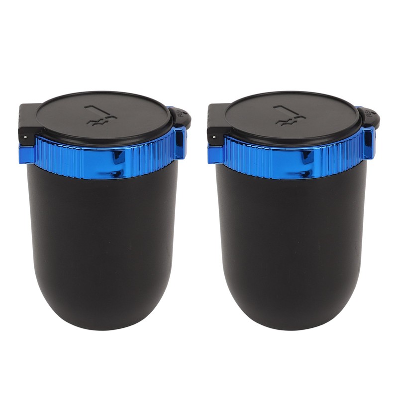 2Pcs Car Ashtray with LED Blue Light Portable Removable Car