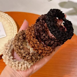 Lemeilleur 20 PCs Multicolor Ouchless Cotton Fluffy Plush Elastic Hair Scrunchies Hair Ties Ponytail holders Band for Women Girls Hair Accessories