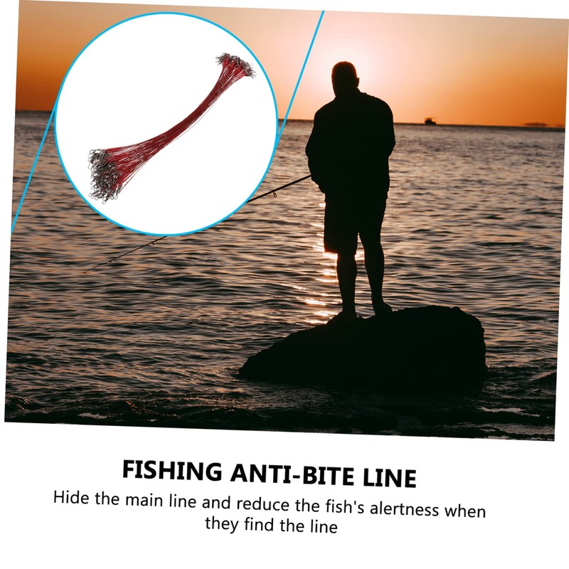 KOMBIUDA Bite-Resistant Fishing Wire Trace Leaders 100 Pieces Swivel Snap
