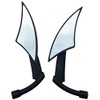 MotorToGo One Pair Black CNC Spear Sickle Mirrors Compatible for