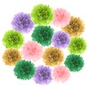sourcing map 15Pcs Paper Pom Poms, 10, 12, 14 Inch