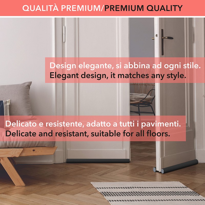 Draught Excluder for Armored Door, Extendable Draught Excluder for All