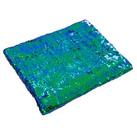 Weighted Lap Pad with Sequin Fabric for Kids 5lbs 18”x21” Small Sensory Blanket for Fun Interactive Stimulation for Calming and Focus, Tactile Play for Home, School and Travel (Green)