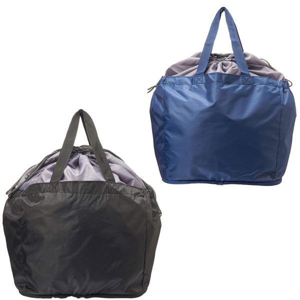 AOTO BAGTHE ORIGINAL∞A Washable Shopping Cash Register My Bag, Set of 2, Set of 6, Foldable, Lightweight, black/navy