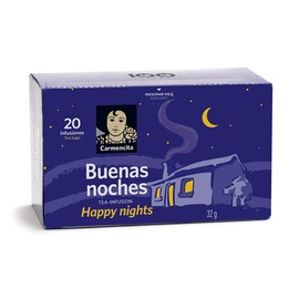 Carmencita. Happy Nights Tea Infusion. Buenas Noches (20 teabags). 32g (1.13oz). Pack of 2.