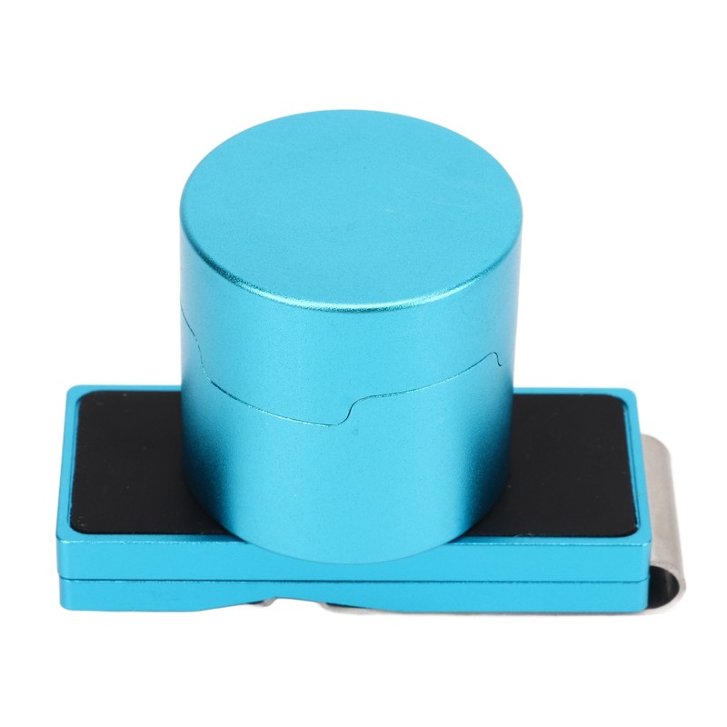 Magnetic Billiard Chalk Holder Aluminium Alloy Round Snooker Cue Chalk