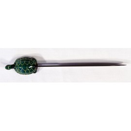 Hand Painted Green Turtle Letter Opener