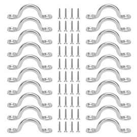 Ksvaye Pack of 20 Fender Eye Plate Stainless Steel 304 Bug Design Kayak Eye Plate Kayak Pad with 40 Screws for Kayak Canoe Rigging Wall Hook