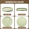 KULEDM Handmade Wooden Decorative Tray, Small Beaded Coffee Table Tray