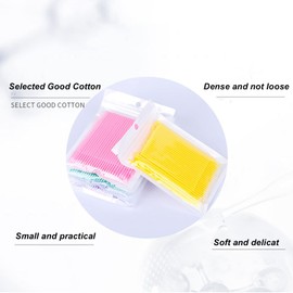 Micro Aplicador Desechable, 400 Pcs 4 Colores Micro Aplicador Flexible, Cepillos, Micro Varitas, Suministros para Maquillaje, Aplicación de Delineador de Ojos