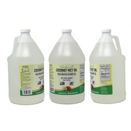 Verdana Coconut MCT Oil, Fractionated, Genuine 100% Coconut Derived, Kosher Food Grade, Vegan, NON-GMO, Great for Keto and Paleo Diet, Ayurvedic Oil Pulling Oral Rinse Mouthwash (1 Gallon)