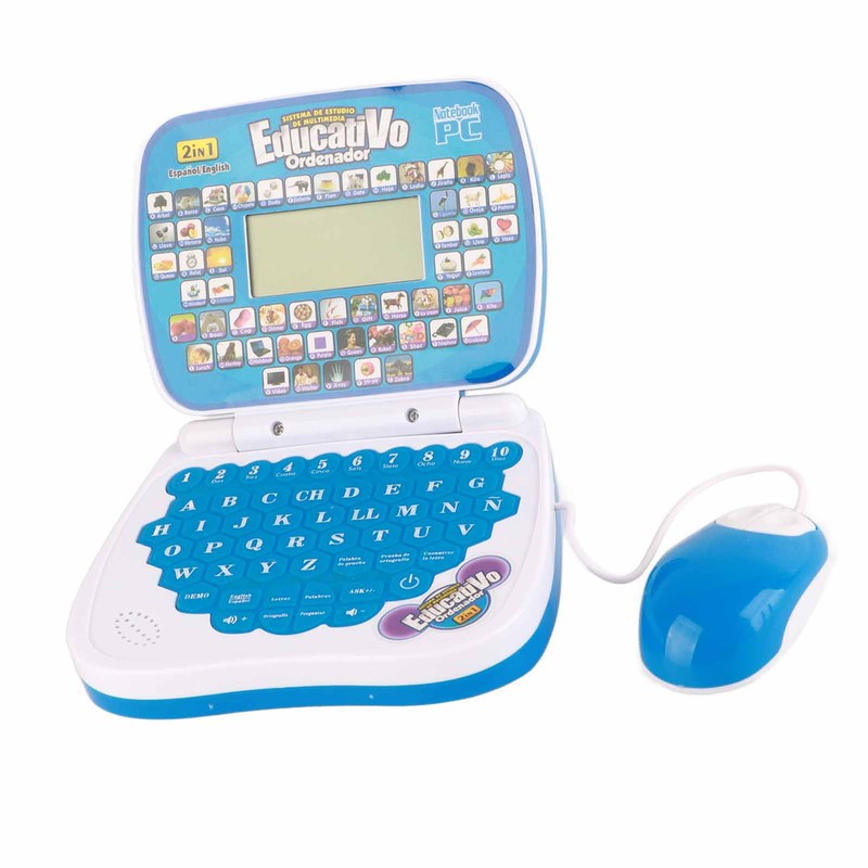 Kids Learning Machine English Spanish Music Function Interactive Educational Laptop