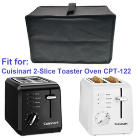 SHTCSZBA 2 Slice Toaster Cover for Cuisinart CPT-122, Small Appliance Toaster Dust Cover, Dustproof Waterproof Scratch-Resistant Washable 600D Nylon Dust Cover Case Protector