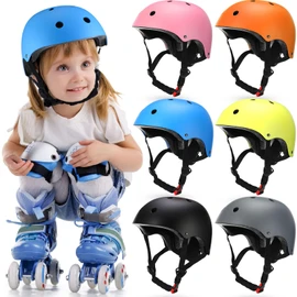 Kingdder 6 Pcs Kids Helmet Bulk CPSC Certified Toddler Skateboard Adjustable Multicolors Safety Child Bike for Ages 3-8 Boys Girls Bicycle Skate Scooter Cycling Riding Outdoor Sports
